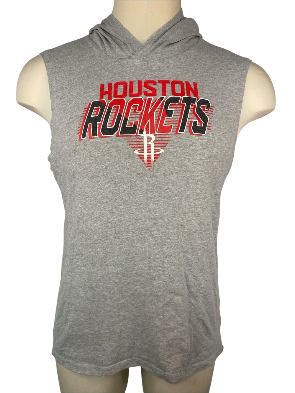 Houston Rockets Sleeveless Hooded Tee - Gray & Red Men’s XL